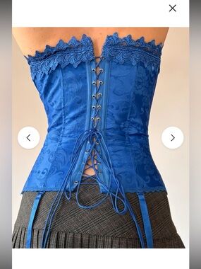 Vintage Frederick’s of Hollywood Royal Blue Corset size 44 NWT